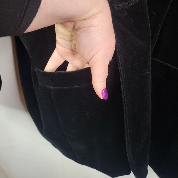 Plus Vintage Velvet Blazer Jacket - Picture 8 of 16